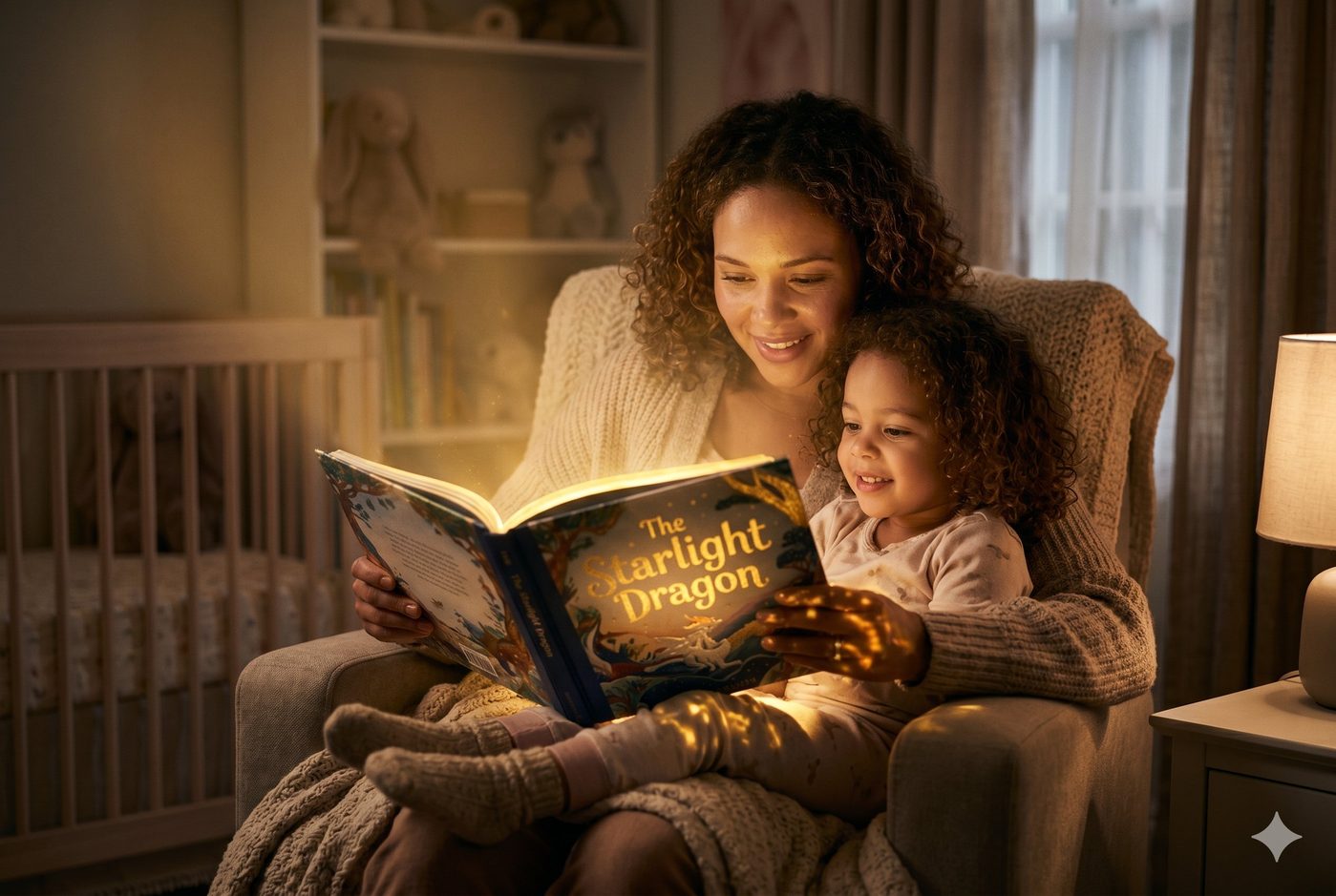 Family reading together